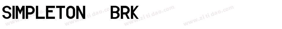 Simpleton (BRK)字体转换